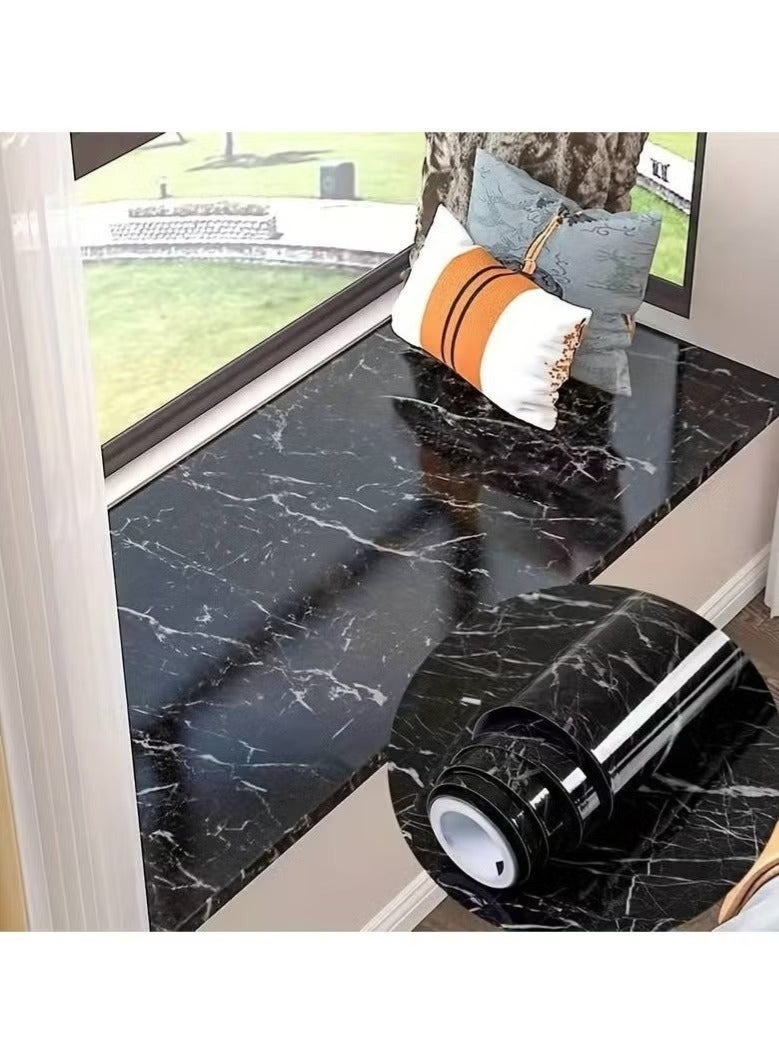 ورق جدران لاصق بتصميم رخام عصري للمطبخ والأثاث – مقاوم للماء، سهل القص والتثبيت والإزالة، لتغطية الخزائن، الطاولات، الأرفف، الدواليب، وتجديد ديكور المنزل بسهولة، حجم 60 سم × 50 متر - Image 4